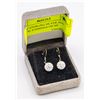 Image 1 : PAIR OF STERLING SILVER AND CRYSTAL EARRINGS ON