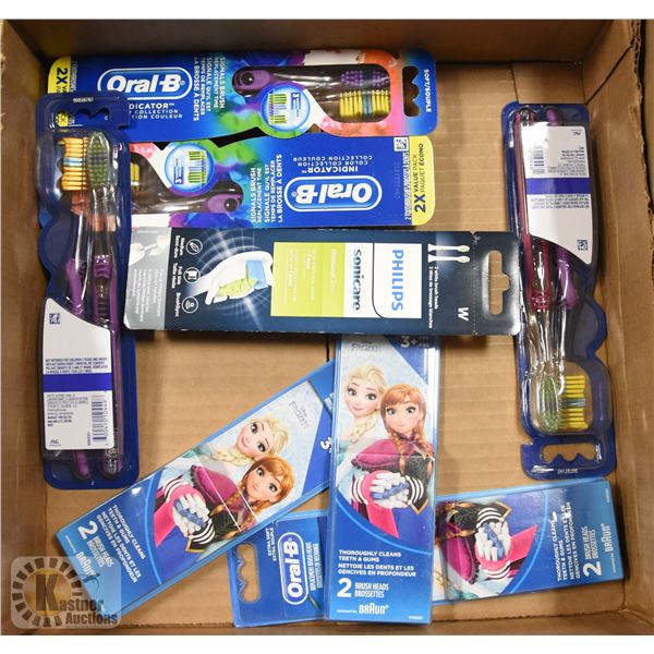 FLAT OF ORAL B + PHILIPS TOOTH BRUSHES & MORE