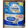 Image 1 : 12 PACK COTTONELLE 1 PLY + 12 PACK ROYALE ORIGINAL