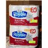 Image 1 : 2 X 12 PACK ROYALE 3 PLY STRONG BATHROOM TISSUE