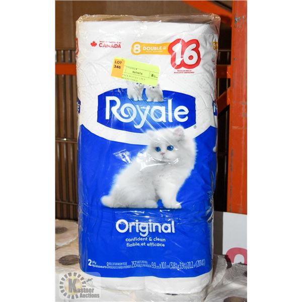 2 X 8 PACK ROYALE 2 PLY BATHROOM TISSUE