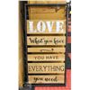 Image 1 : WOOD AND METAL HOME DECOR WITH MOTIVATIONAL SAYING