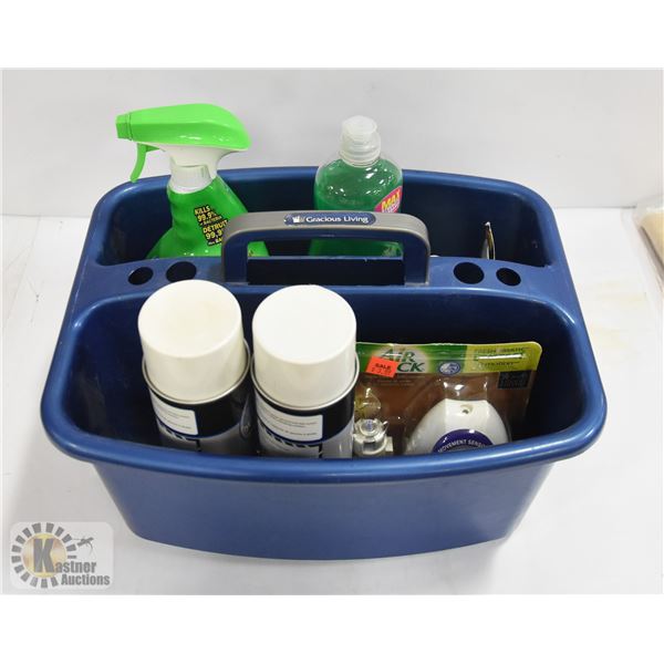 Container For Cleaner CONTAINER FULL OF CLEANING SUPPLY