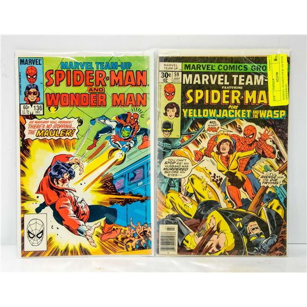 MARVEL TEAM UP #59 & 136 WITH SPIDERMAN