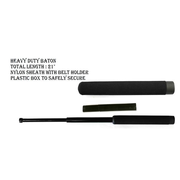 21  RETRACTABLE BATON WITH BELT LOOP, SHEATH & BOX