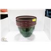 Image 1 : SET OF 4 PLANTER POTS, 2.5 GALLON SIZE