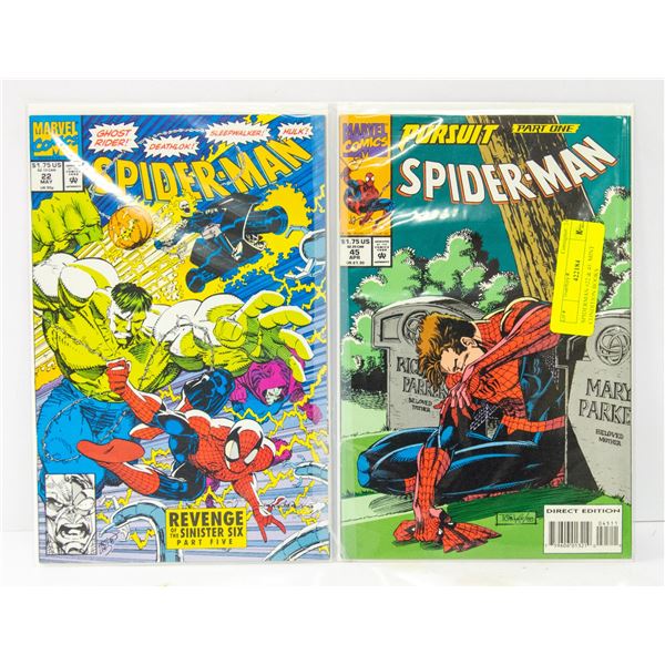 SPIDERMAN #22 & 45 BOOKS