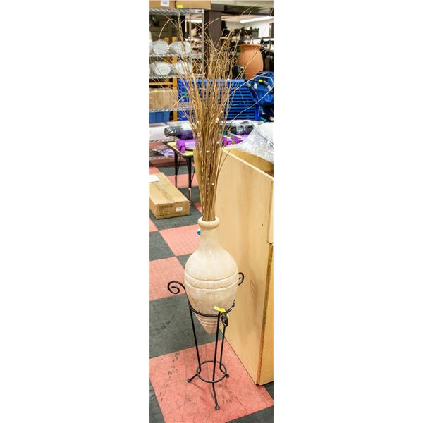 TERRA-COTA TEAR-DROP VASE (21"H X 9"-DIAM)