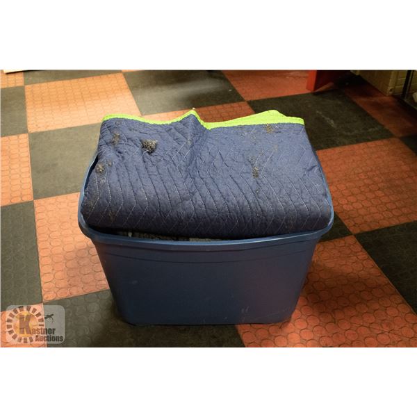 BAILIFF SEIZURE: TOTE OF MOVING BLANKETS