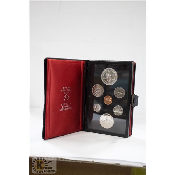 1975 RCM DOUBLE DOLLAR SET WITH SILVER CALGARY STAMPEDE AND 1975 NICKEL DOLLAR