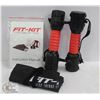 Image 1 : FIT-KIT PORTABLE WEIGHT DUMB BELLS, RED