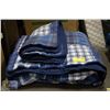 Image 1 : NEW REPACKED 3PC QUEEN SIZE PLAID QUILT SET