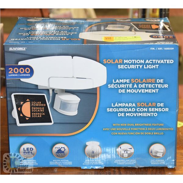 NEW SUNFORCE SOLAR MOTION ACTIVATED SECURITY