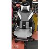 Image 1 : GREY AND BLACK GAMING CHAIR WITH SLIDE OUT LEG