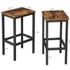 Image 2 : NEWLY ASSEMBLED VASAGLE RUSTIC BROWN BAR STOOL SET