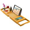 Image 1 : NEW REPACKAGED BAMBOO BATHTUB CADDY TRAY