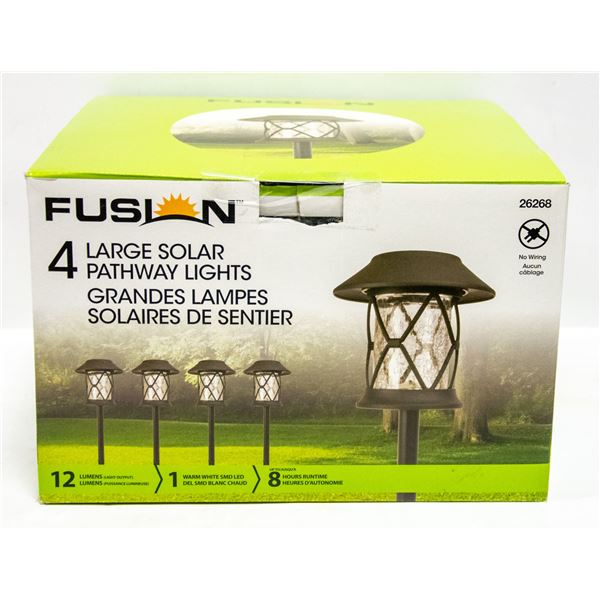 FUSION 4 LARGE SOLAR PATHWAY LIGHTS