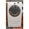 Image 1 : WHITE SAMSUNG STEAM FRONT LOAD DRYER W/PEDESTAL