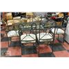 Image 1 : WROUGHT IRON GLASS TABLE WITH 6 CHAIRS + BAKERS