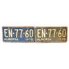 Image 1 : PAIR OF 1970 ALBERTA LICENCE PLATES