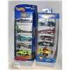 Image 1 : 10 NEW VINTAGE HOT WHEELS - 5 CAR GIFT PACKS X 2 A