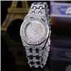 Image 1 : NEW LADIES OCTAGON SHAPED SILVER TONE CRYSTAL WATCH