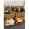 Image 1 : Group Lot of Commercial Grade Restaurant Equipment - Stainless Steel Lids, Containers, Buckets, Uten