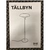 Image 2 : Ikea Tallbyn Light Fixture - Stainless Post and Base with White Glass Light Cover - Approx. 54in tal