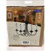 Image 2 : Group of Misc. Lights - Aria Collection Chandelier, Hanging Pendant Light Fixture and Stainless Cage