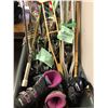Image 4 : From the Hockey Show - Large Group of Sporting Equipment - Sticks, Lacrosse Sticks, Crutches, Skis a