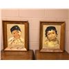 Image 2 : Two Original Framed Countryside Farm Paintings - largest is approx. 16inx 28in and Two First Nations