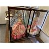 Image 1 : Two Glass Cased Dolls - Dolls are approx. 18in tall, case is approx. 25in tall