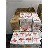 Image 1 : Group lot of Budweiser Goal Synced Glasses and Mason Jar Mugs plus Case of small glass Vases
