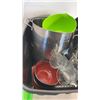 Image 2 : TOTE OF POTS AND PANS, KITCHEN ITEMS, CUTLERY, STRAINER