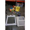 Image 1 : 2 SAFETY FIRST PRESSURE BABY GATES WITH 2 TOYS, JOLLY JUMPER AND HANGERS