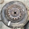 Image 2 : 2 PACEMAKER SNOWTRAKKER P205/75R 14 INCH TIRES ON 5 BOLT RIMS - OVER 90% TREAD
