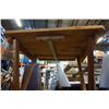 Image 8 : PINE SHELF, WOOD STAND AND FOLDING OUTDOOR ENDTABLE