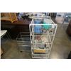 Image 1 : 2 WIRE METAL SHELVES WITH CONTENTS