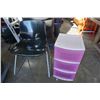 Image 1 : BLACK FOLDING CHAIR AND 3 DRAWER ORGANIZER