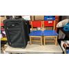 Image 1 : 2 LUGGAGE BAGS AND 2 WOOD KIDS CHAIRS