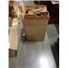 Image 1 : BOX OF WICKER BASKETS, CONTAINERS,