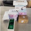 Image 1 : LOT OF NEW SHOT GLASS DISPENSER SETS, METRO MINI NEWSPAPER BOX, FACE MASSAGER AND MORE