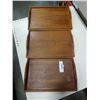 Image 2 : 3 NESTING THAI TEAK SERVING TRAYS