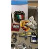 Image 2 : BOX OF CAR EMBLEMS, HOOD ORNAMENTS AND PATCHES