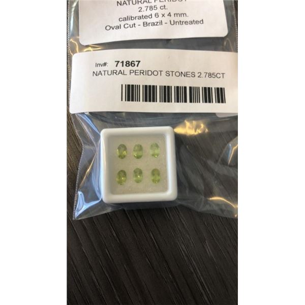 NATURAL PERIDOT STONES 2.785CT