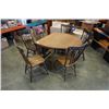 Image 2 : ANTIQUE GATELEG DINING TABLE WITH 6 CHAIRS