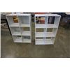 Image 1 : 2 WHITE CUBE OPEN SHELVES - EACH SHELF IS 3 FOOT TALL