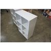 Image 2 : 2 WHITE CUBE OPEN SHELVES - EACH SHELF IS 3 FOOT TALL