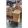 Image 1 : WICKER STOOL AND WICKER BASKETS