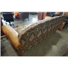 Image 7 : VINTAGE LEATHER STUDDED UPHOLSTERED SOFA